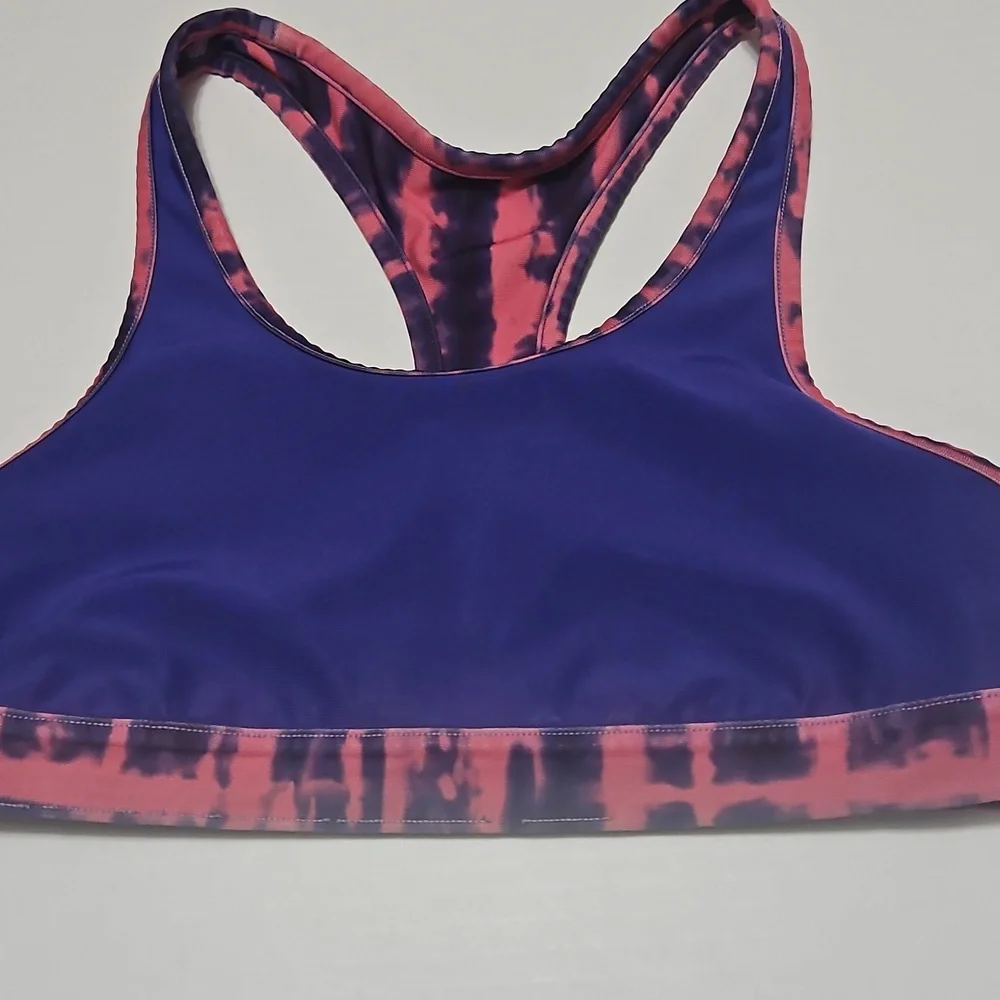 Under Armour Tie-Dye Pink and Purple Pad Free Sports Bra Size S/M
